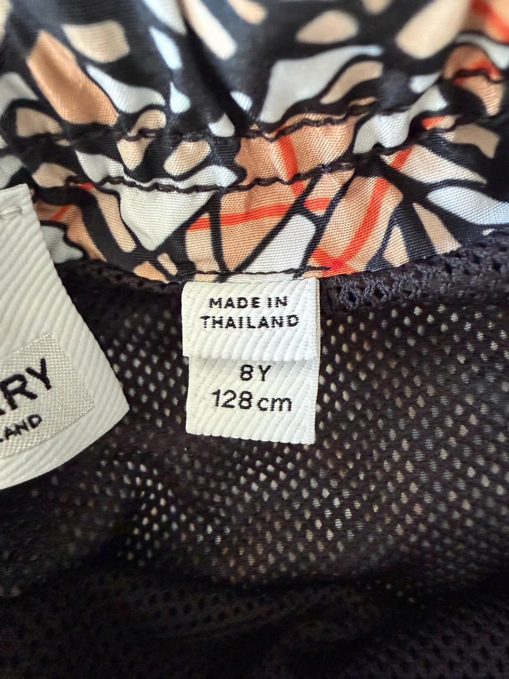 BURBERRY Boys 8Y TB monogram swim shorts